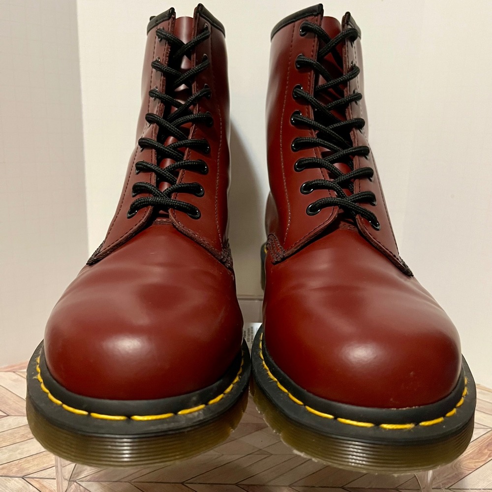 Dr Martens 1460 Cherry Red Smooth Leather Men 11 Women 12 Combat Boot 11822600 - Picture 6 of 11